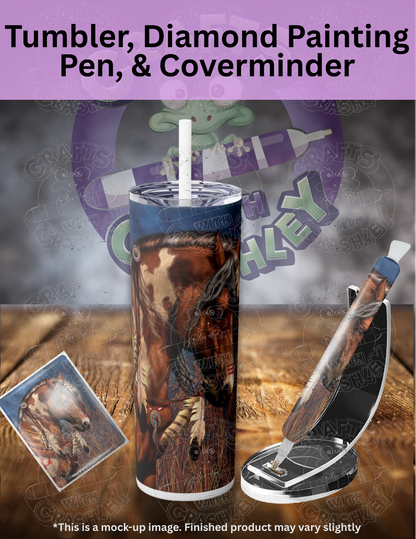 "War Pony" by ©Laurie Prindle Premium Accessories for Diamond Painting