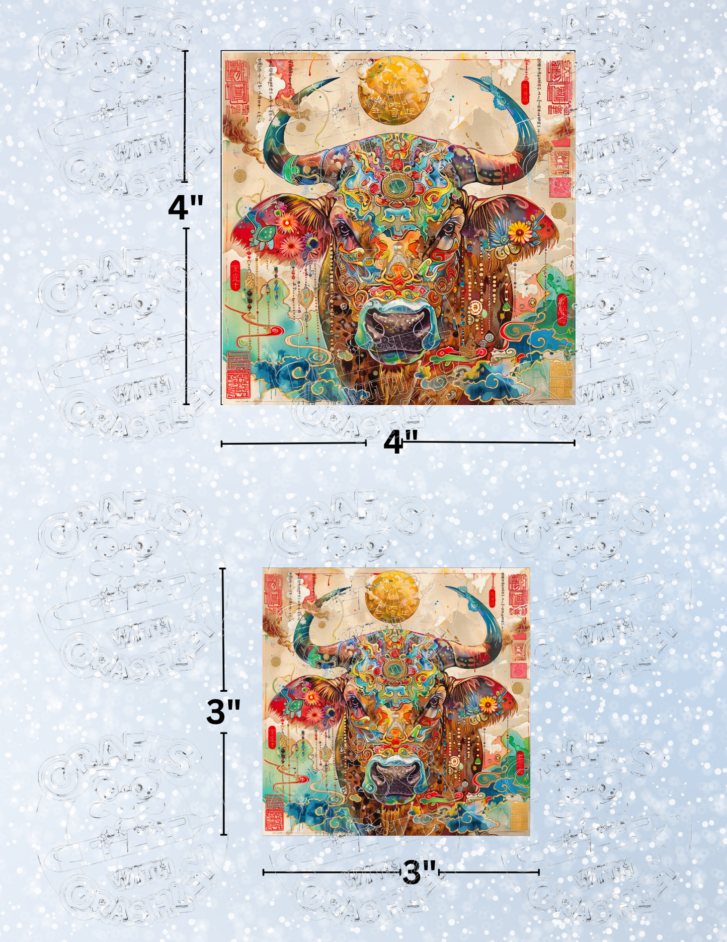 "Feeling Bullish" by ©Claudia McKinney Premium Decorative Release Papers for Diamond Painting