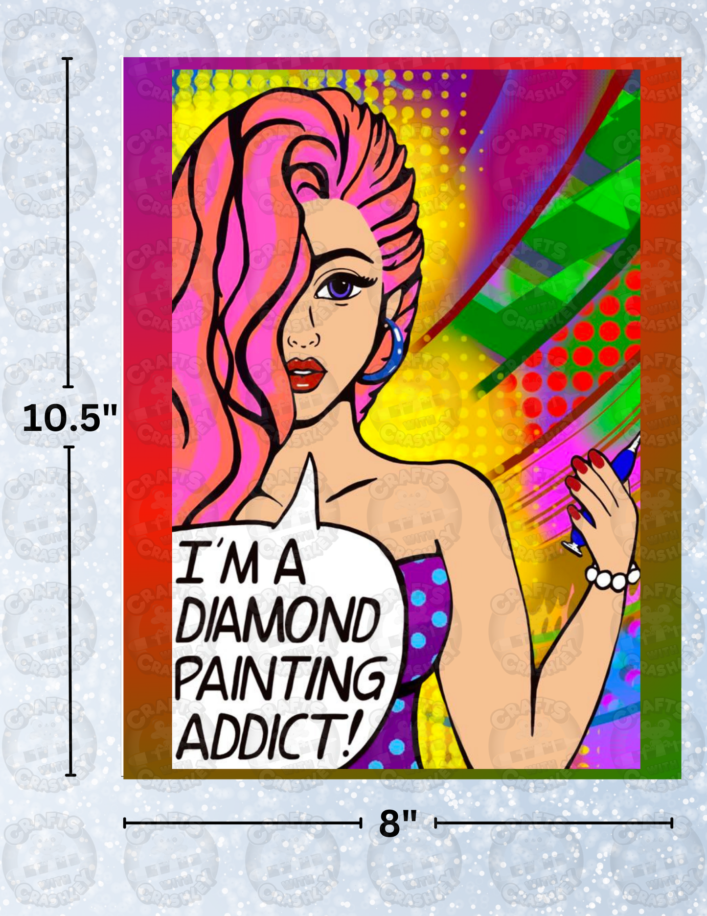 "Diamond Painting Addict" by Emma Casey Decorative Diamond Painting Release Papers