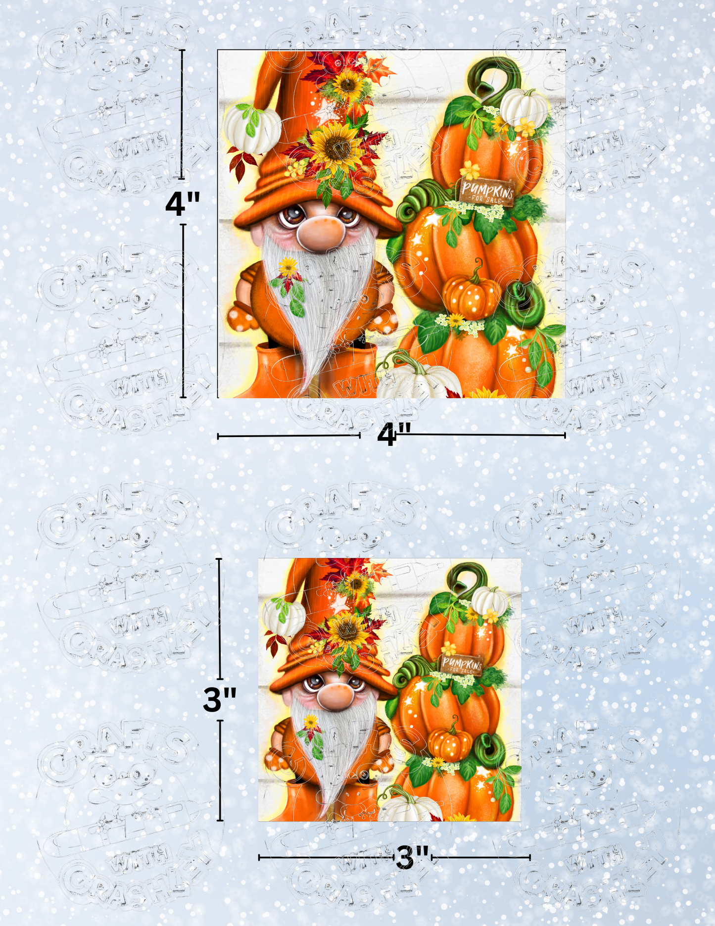 "Pumpkins for Sale Lil Gnomez" by ©Sheena Pike Premium Decorative Release Papers for Diamond Painting