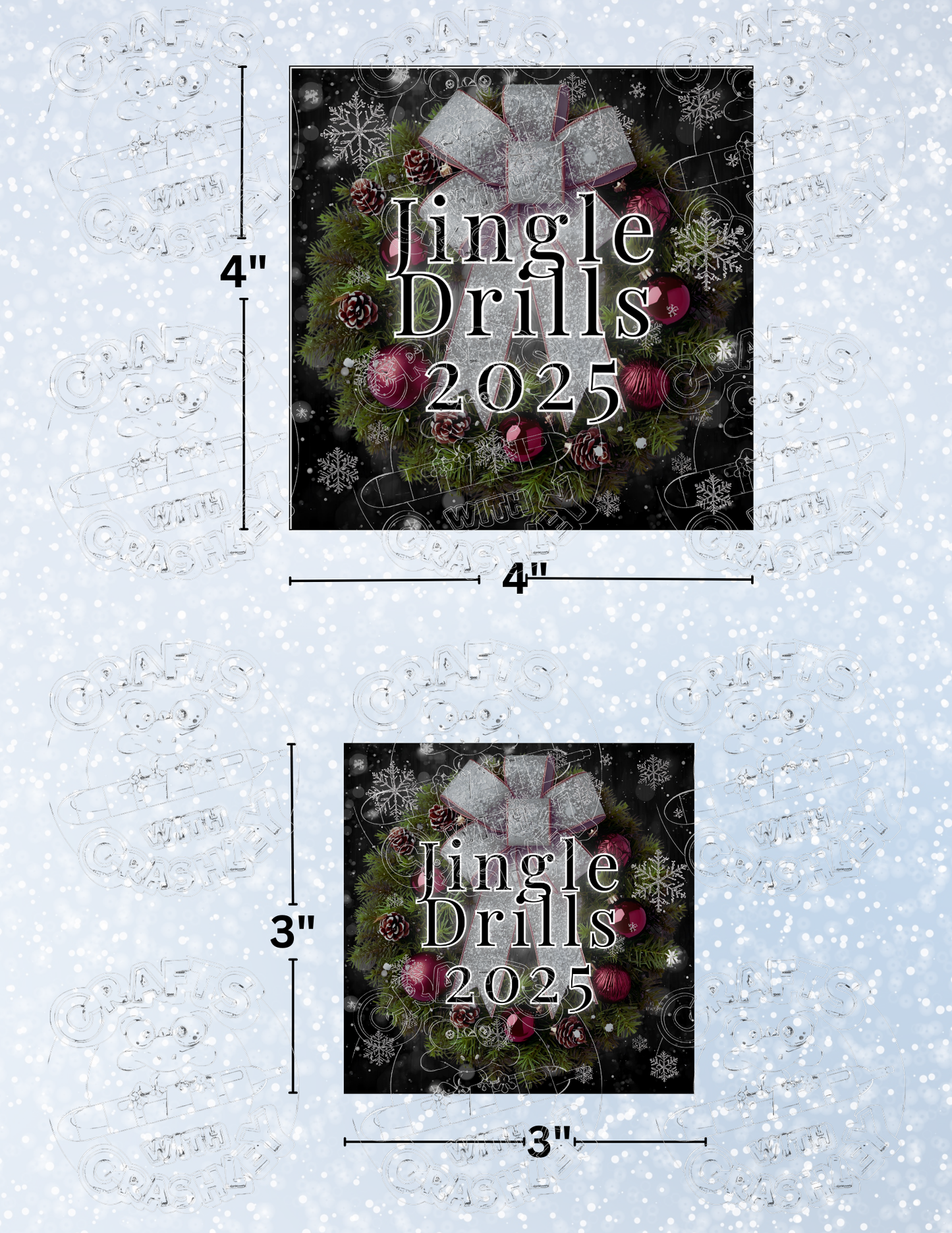 "Jingle Drills 2025" Premium Decorative Release Papers for Diamond Painting
