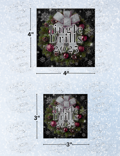 "Jingle Drills 2025" Premium Decorative Release Papers for Diamond Painting