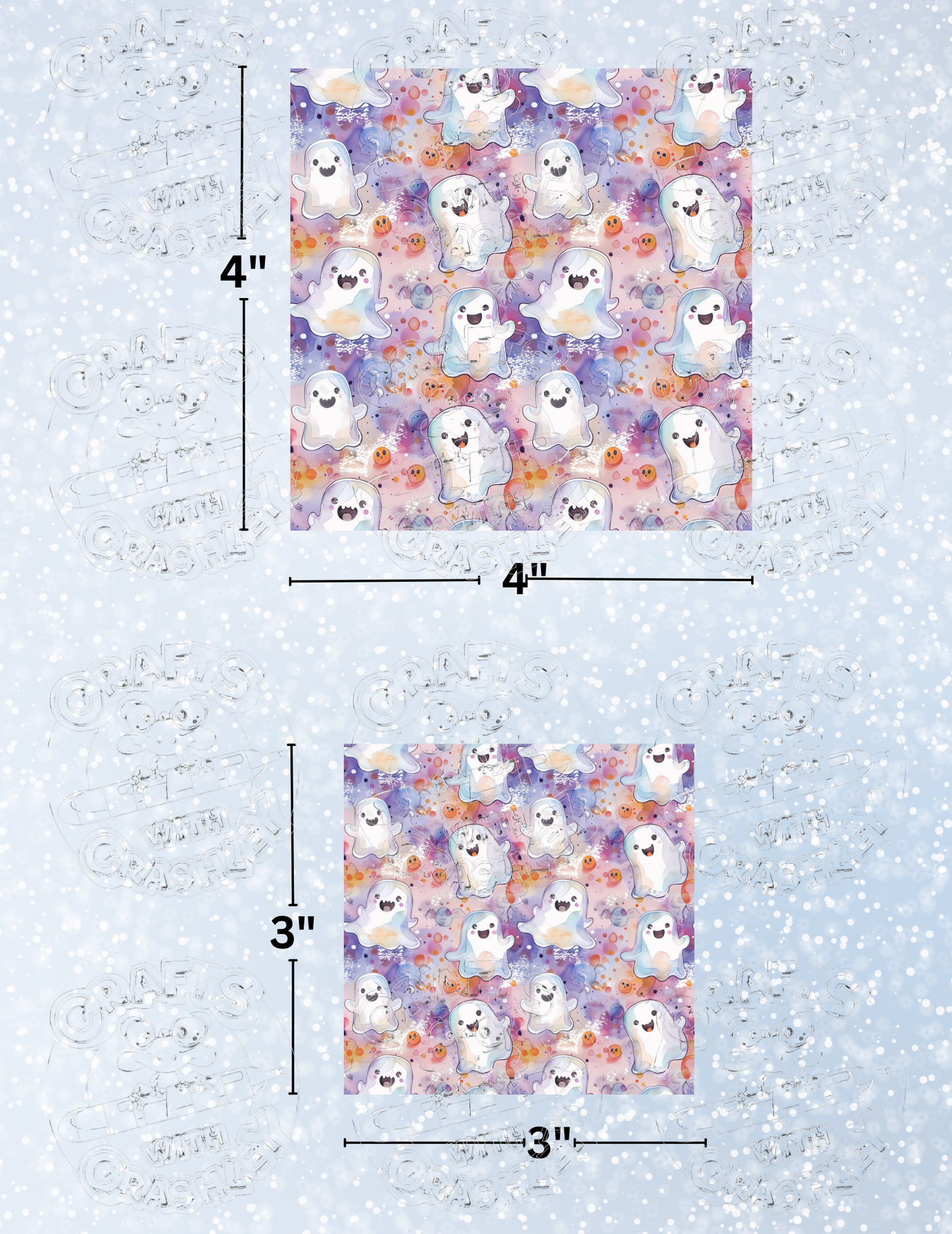"Happy Little Ghosties" Premium Decorative Release Papers for Diamond Painting