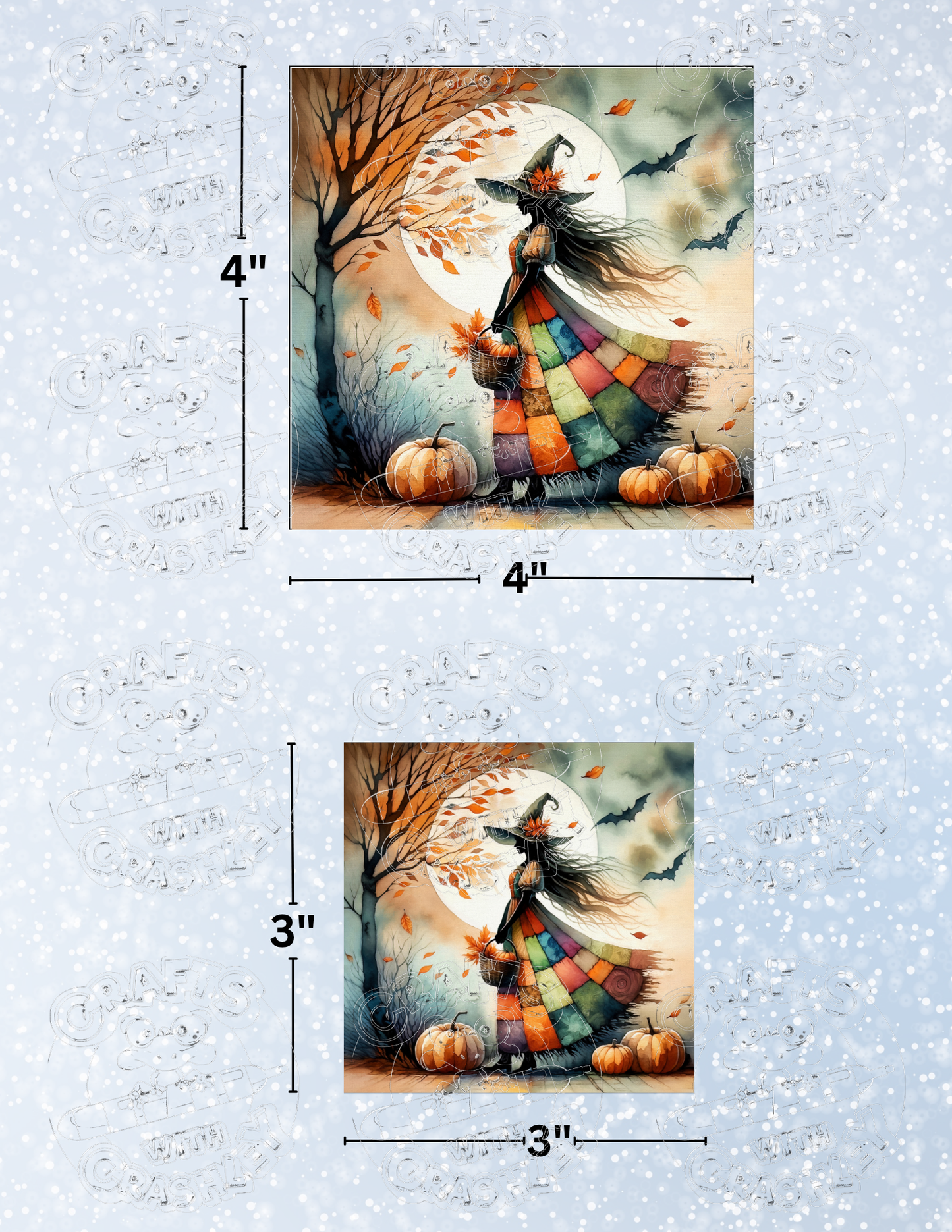 "Autumn Witch" by ©Peggy Collins Premium Decorative Release Papers for Diamond Painting