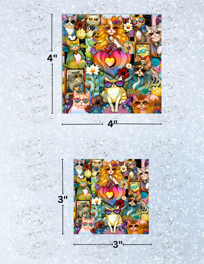 "Cats N Shades" by ©T.S. Larking Premium Decorative Release Papers for Diamond Painting