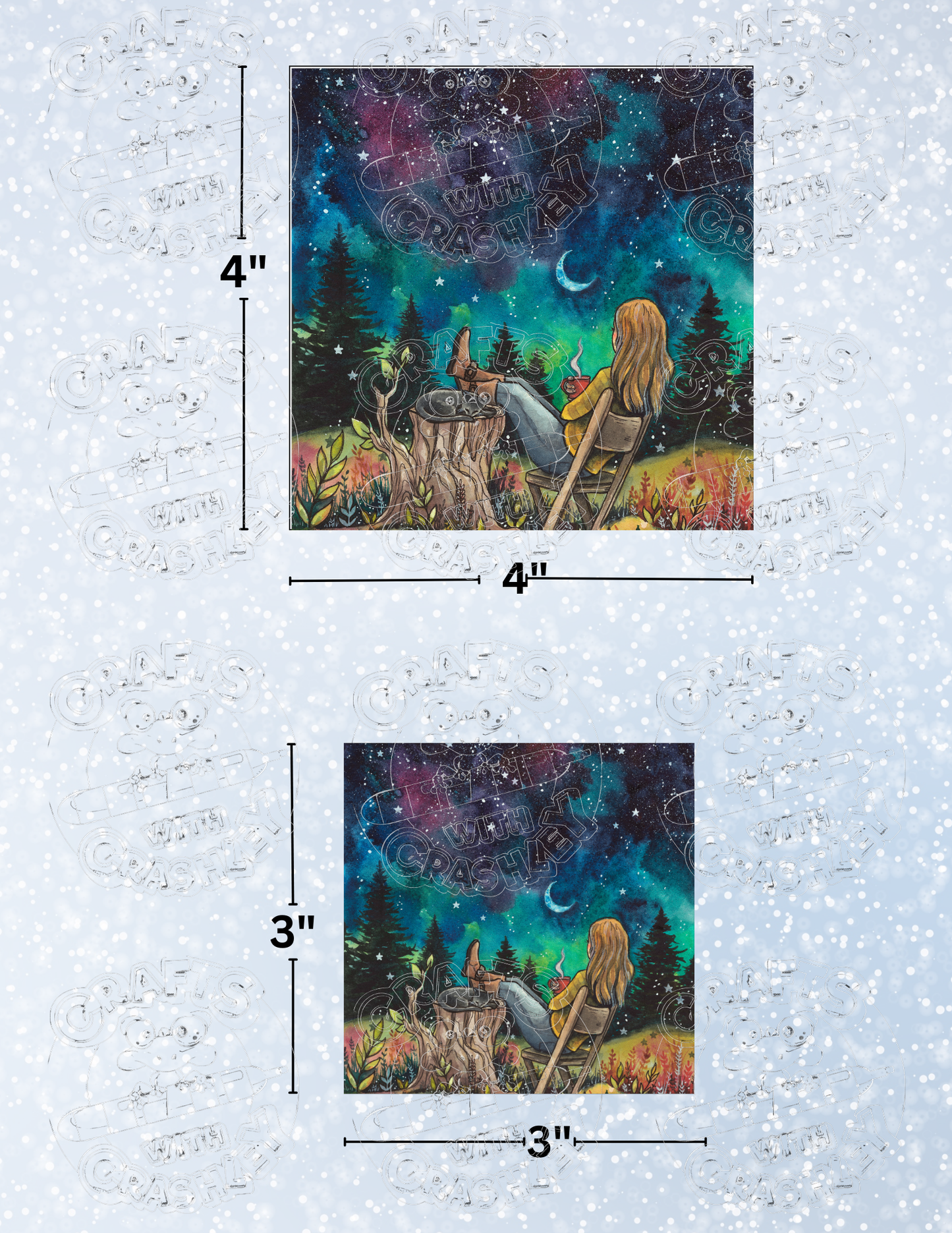 "With the Stars" by ©Kat Fedora Premium Decorative Release Papers for Diamond Painting