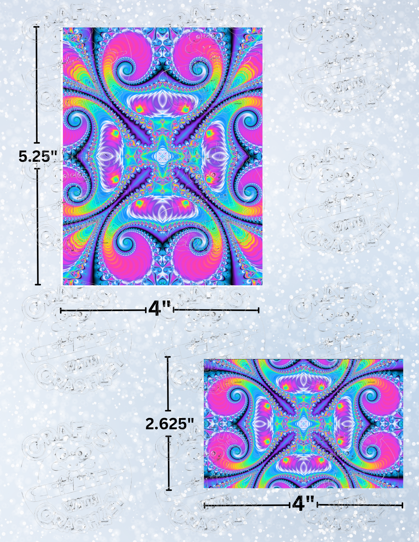 "Pastel Kaleidoscope" by ©Becca Tindol Premium Decorative Release Papers for Diamond Painting