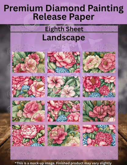 Tropical Pink Flowers Combo Pack Premium Release Paper for Diamond Painting