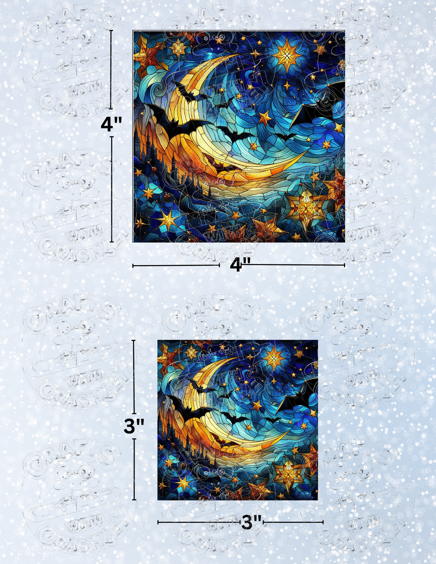 "Flight in the Night" Premium Decorative Release Papers for Diamond Painting