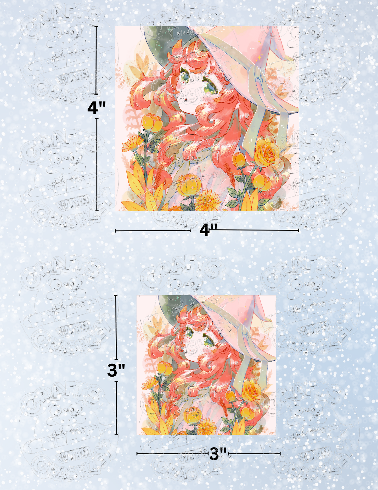 "Witch of Flowers" by ©Hiroko Hashimoto Premium Decorative Release Papers for Diamond Painting