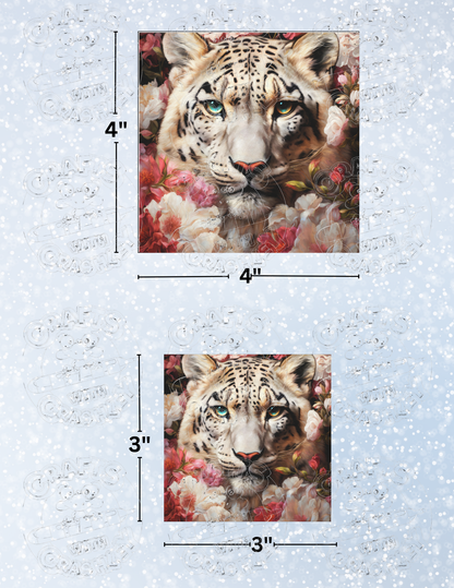 "Sabrina The Snow Leopard" by ©Peggy Collins Premium Decorative Release Papers for Diamond Painting