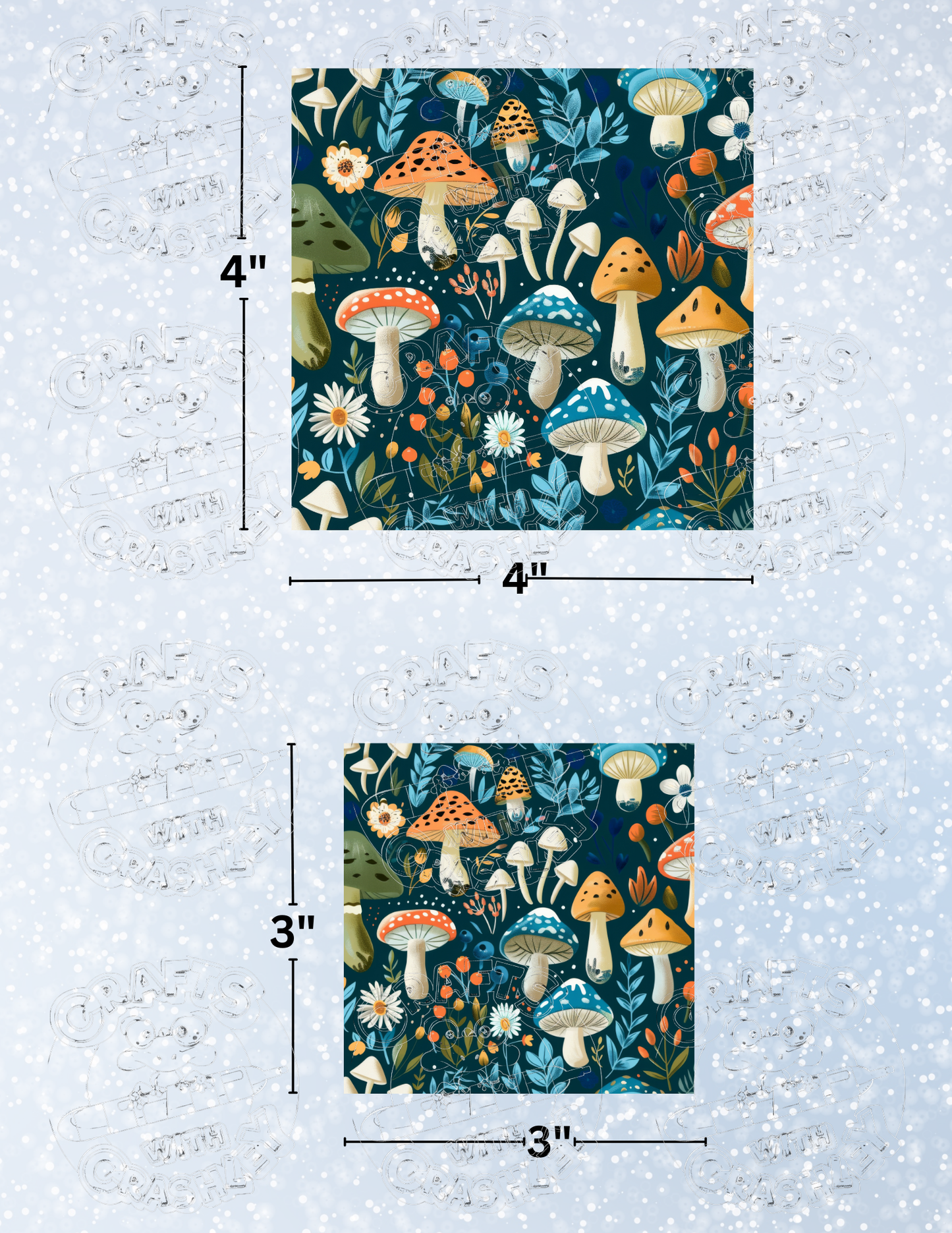 "Mushroom Land" Premium Decorative Release Papers for Diamond Painting