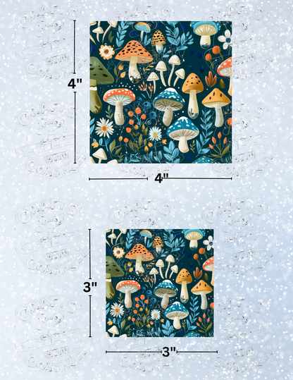 "Mushroom Land" Premium Decorative Release Papers for Diamond Painting