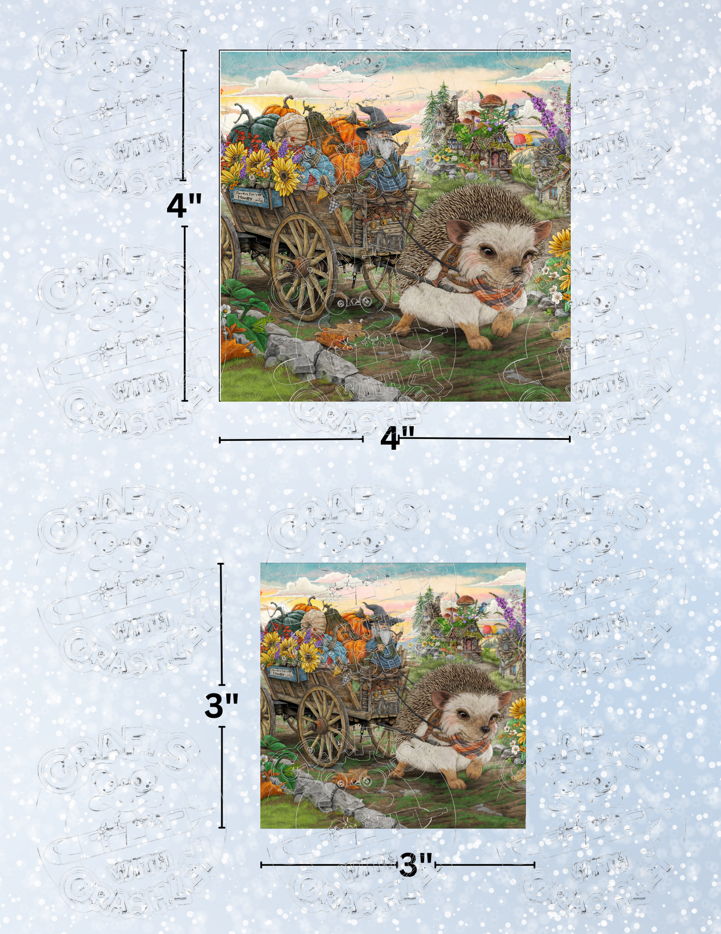 "To Market We Go, Harvest in Tow" by ©Cheryl Baker Premium Decorative Release Papers for Diamond Painting