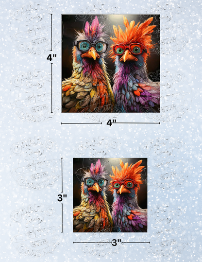 "Duke & Earl Cluckington" by ©Stacy Deal Premium Decorative Release Papers for Diamond Painting