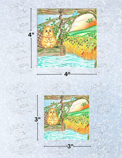 "Beaver Days & Sunshine" by ©Courtney Lyons Premium Decorative Release Papers for Diamond Painting