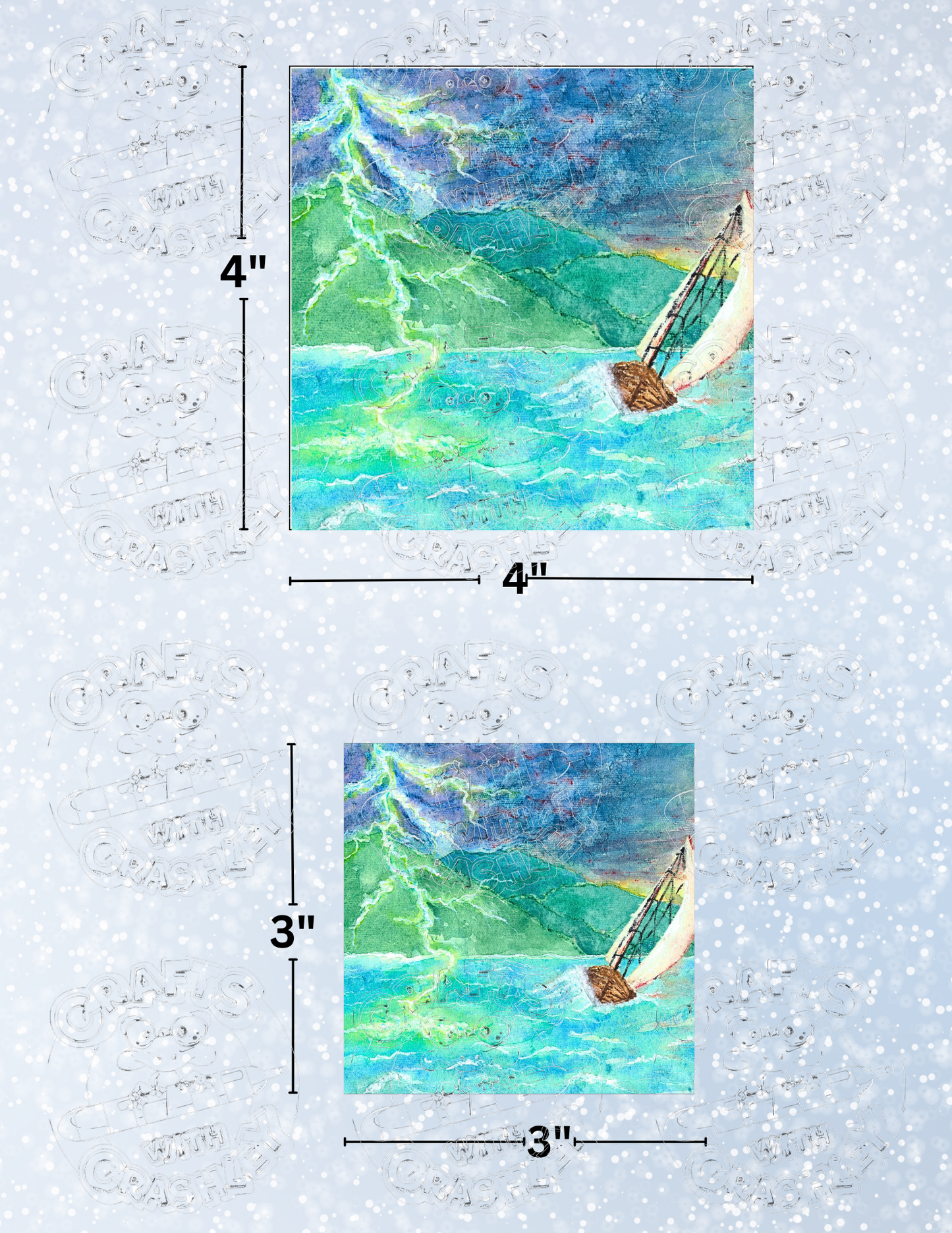 "Storm Tossed" by ©Courtney Lyons Premium Decorative Release Papers for Diamond Painting