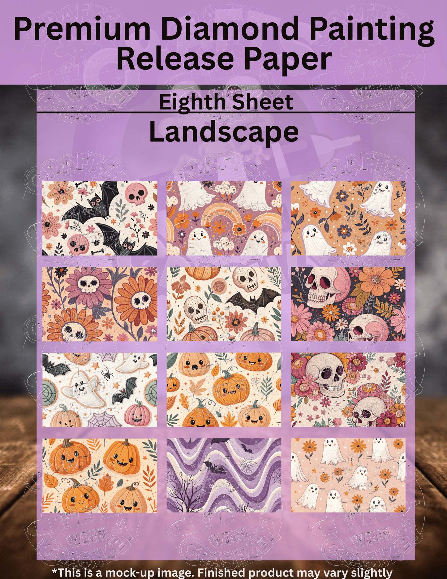 Retro Halloween Combo Pack Premium Release Paper for Diamond Painting
