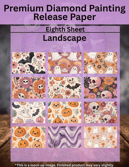 Retro Halloween Combo Pack Premium Release Paper for Diamond Painting