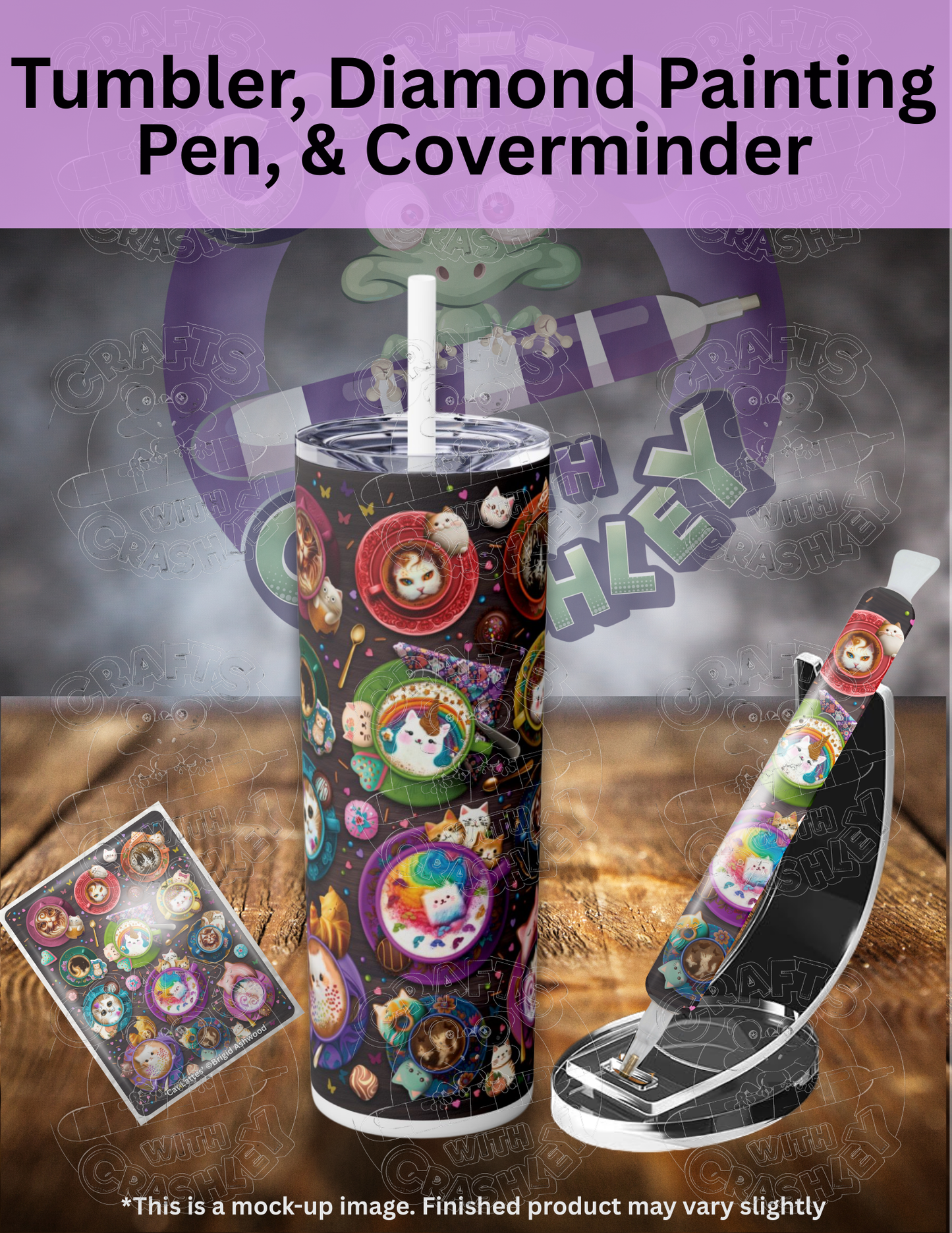 "Cat Lattes" by ©Brigid Ashwood Premium Accessories for Diamond Painting