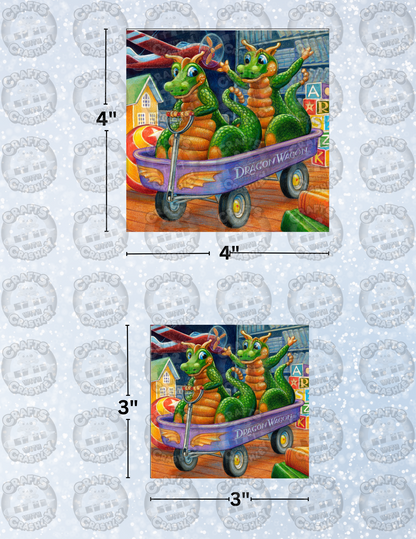 "Dragon Wagon" By ©Randal Spangler Decorative Diamond Painting Release Papers