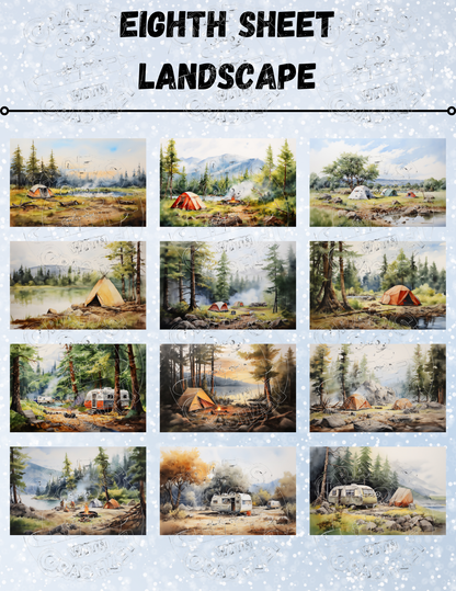 "Camping with the Beaver" Decorative Diamond Painting Release Papers