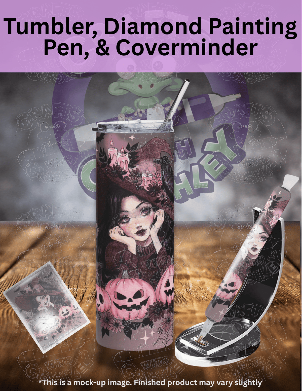 "Pink Halloween" by ©Aria Illustration Premium Accessories for Diamond Painting