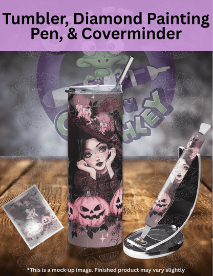 "Pink Halloween" by ©Aria Illustration Premium Accessories for Diamond Painting