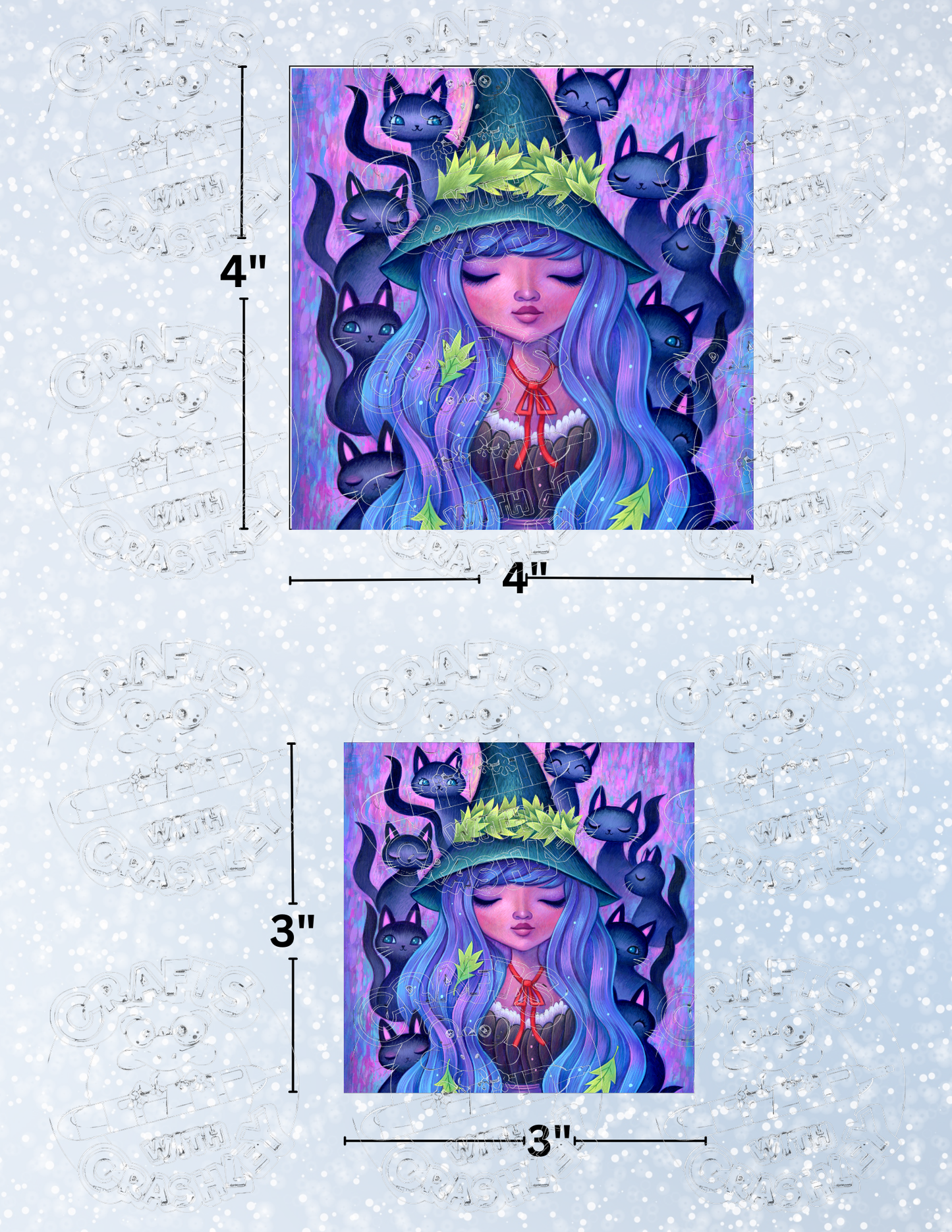 "The Witch's Black Cats" by ©Jeremiah Ketner Premium Decorative Release Papers for Diamond Painting