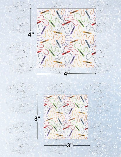 "Crayon Scribbles" by ©Sara Anne Creations Premium Decorative Release Papers for Diamond Painting