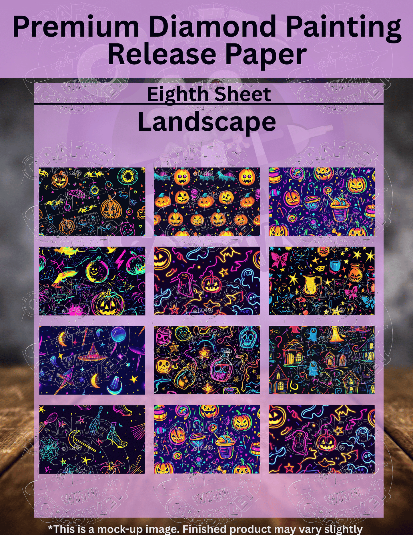 Neon Halloween Combo Pack Premium Release Paper for Diamond Painting