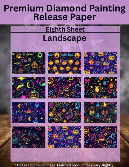 Neon Halloween Combo Pack Premium Release Paper for Diamond Painting