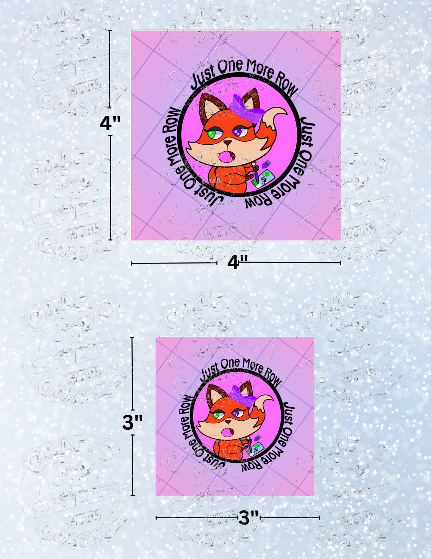 "Just One More Row" by ©Mrs Coffee Premium Decorative Release Papers for Diamond Painting