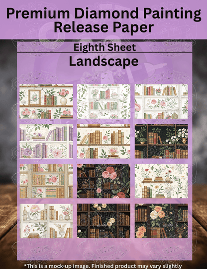 Vintage Floral Library Combo Pack Premium Release Paper for Diamond Painting