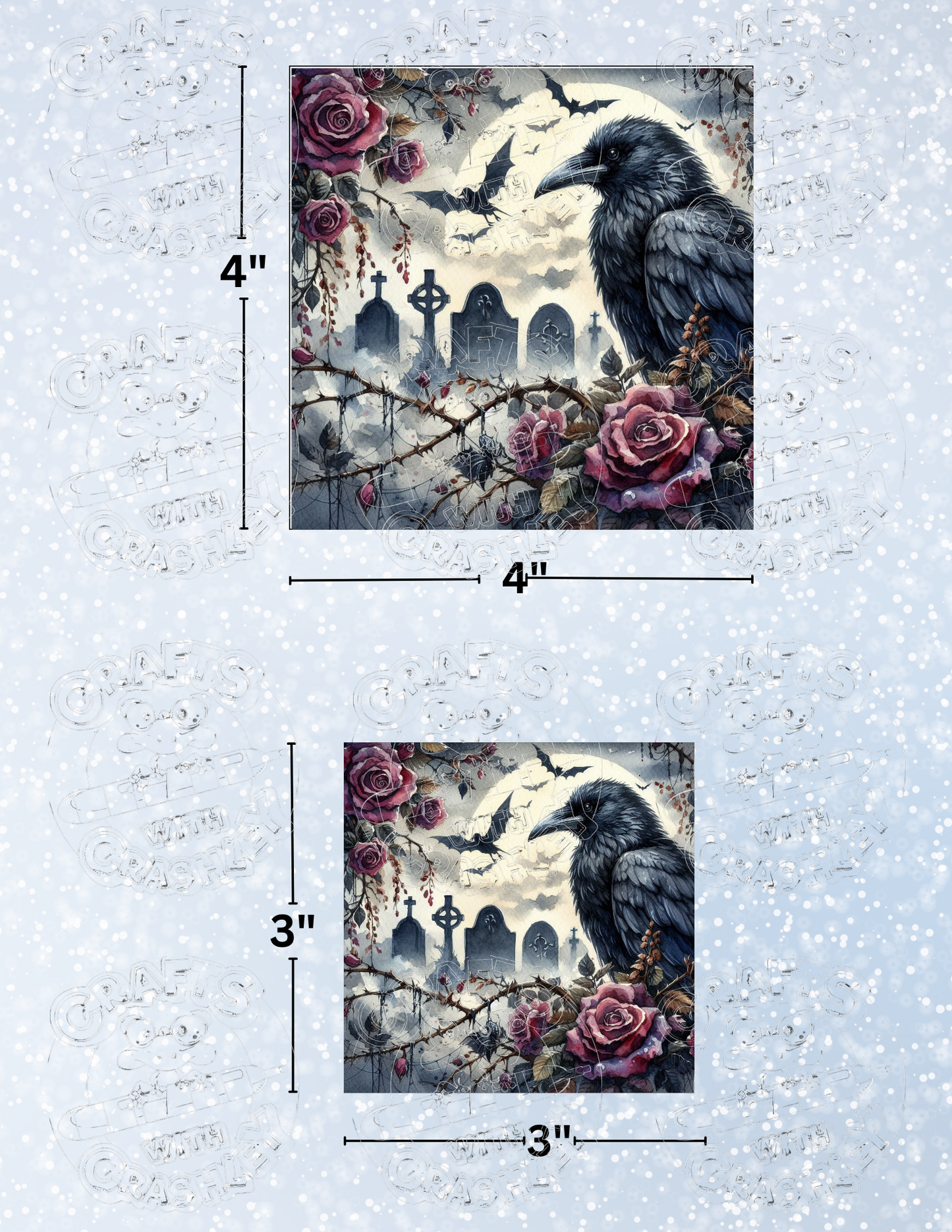 "Gothic Graveyard" Premium Decorative Release Papers for Diamond Painting