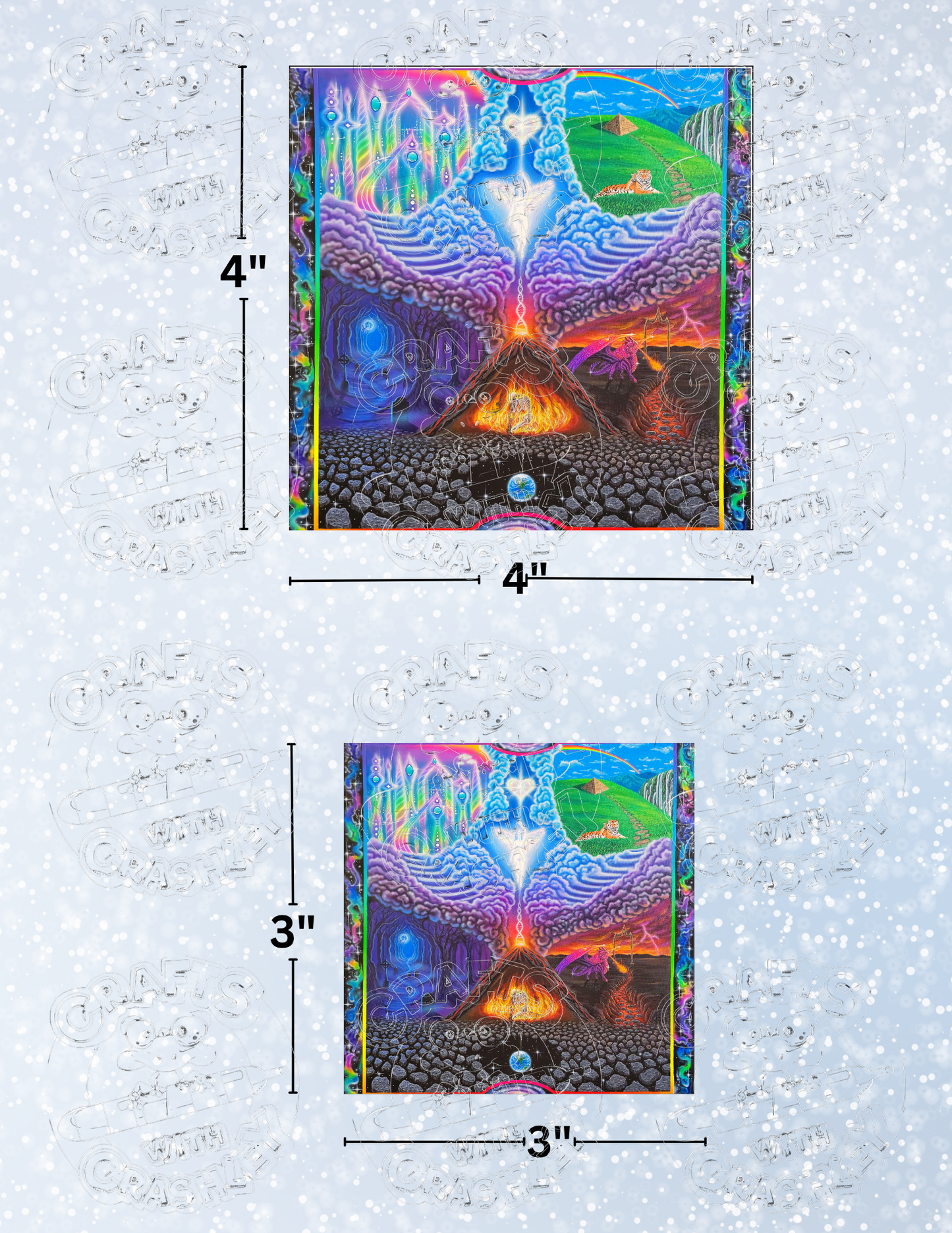 "Escaping the Illusion of Hell" by ©Becca Tindol Premium Decorative Release Papers for Diamond Painting