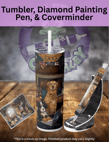 "Woofing From Home" by ©Brigid Ashwood Premium Accessories for Diamond Painting