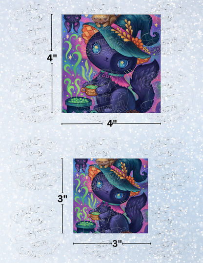 "The Witchy Kitty Brew" by ©Jeremiah Ketner Premium Decorative Release Papers for Diamond Painting