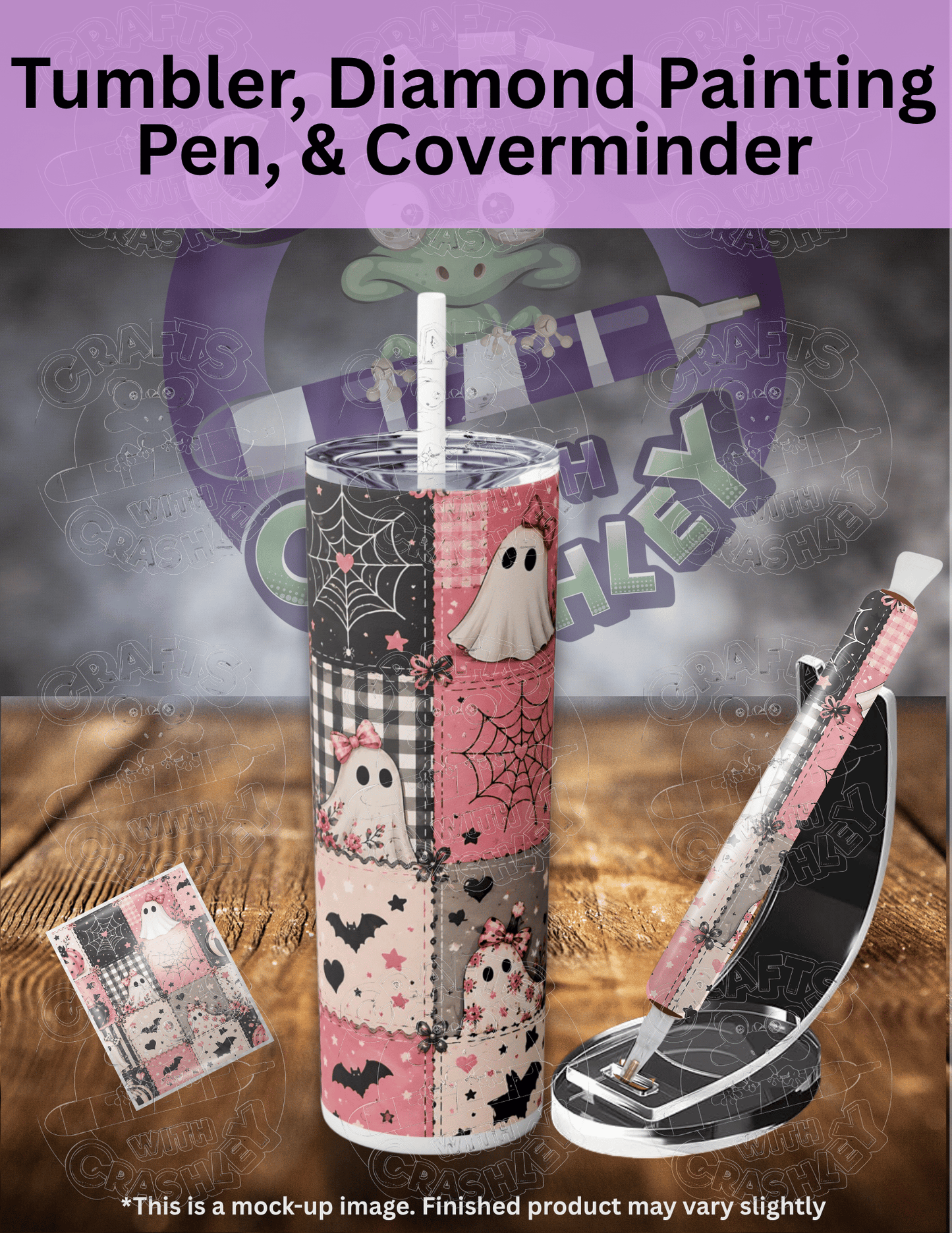 "Pink Halloween Patchwork" Premium Accessories for Diamond Painting