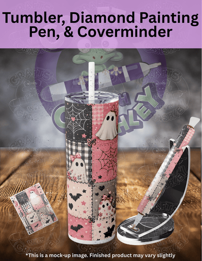 "Pink Halloween Patchwork" Premium Accessories for Diamond Painting