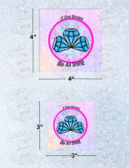 "We All Shine" by ©Mrs Coffee Premium Decorative Release Papers for Diamond Painting