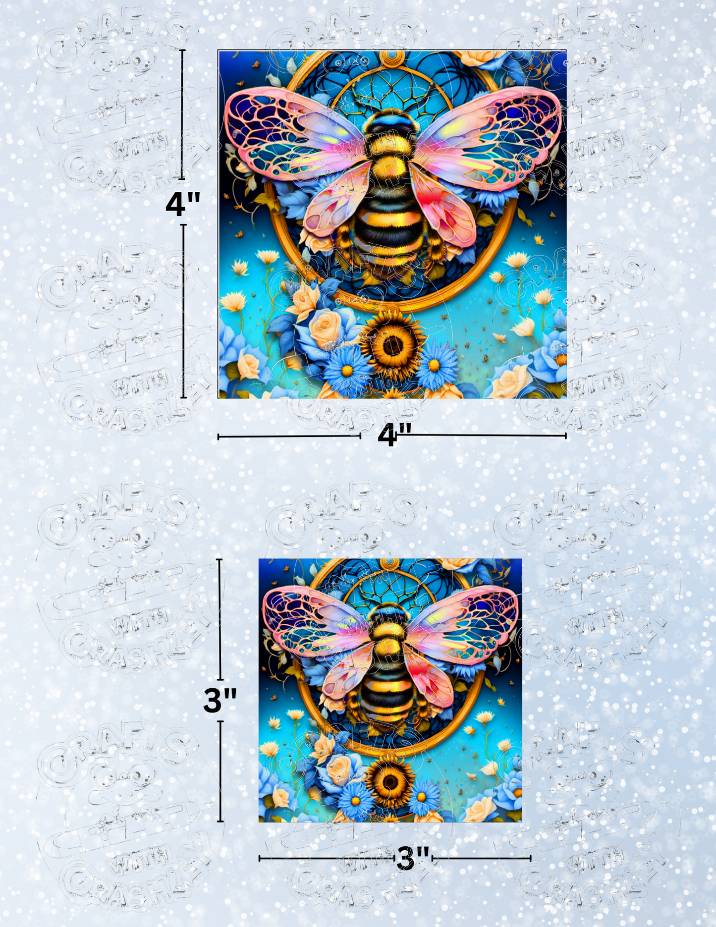 "Filigree Bee" by ©T.S. Larking Premium Decorative Release Papers for Diamond Painting