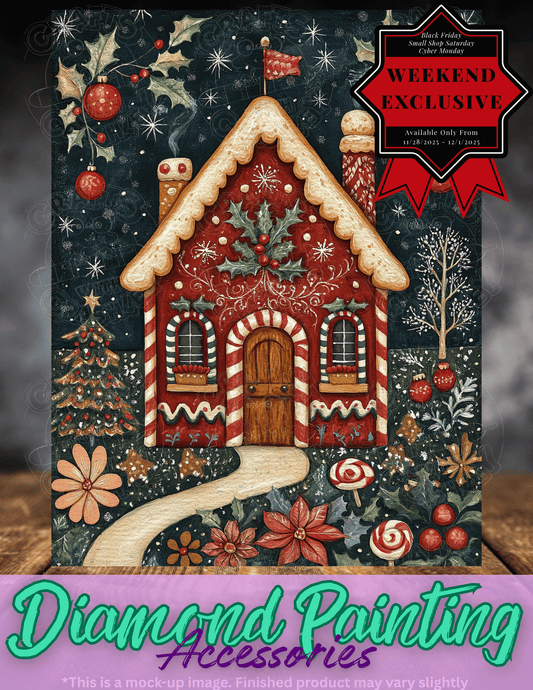 "Holly Jolly Gingerbread House" Premium Accessories for Diamond Painting