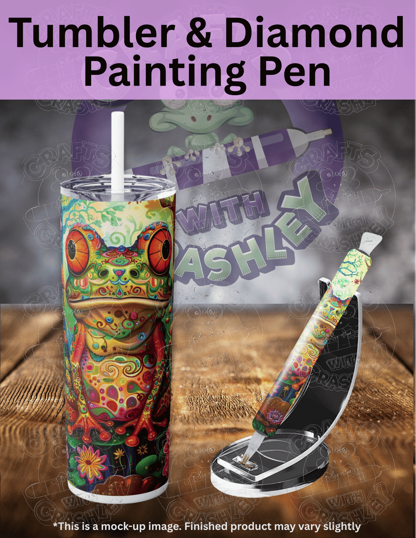 "Frog Yoga" by ©Claudia McKinney Premium Accessories for Diamond Painting