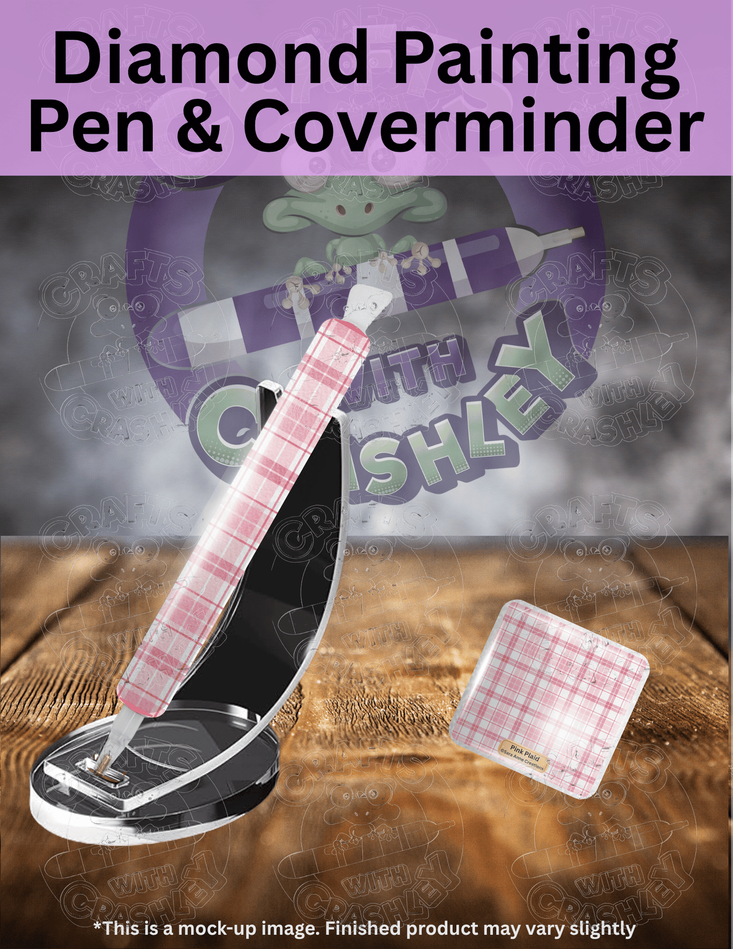 "Pink Plaid" by ©Sara Anne Creations Premium Accessories for Diamond Painting