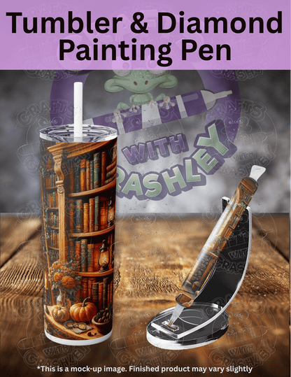 "Firelight Book Nook" Premium Accessories for Diamond Painting