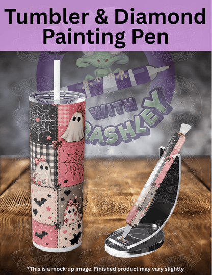 "Pink Halloween Patchwork" Premium Accessories for Diamond Painting