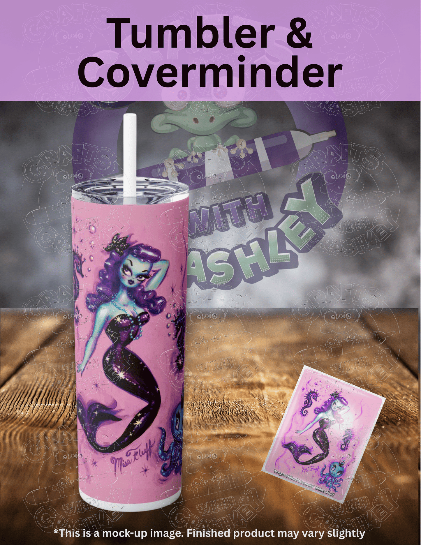 "Purple Haired Mermaid" by ©Miss Fluff Premium Accessories for Diamond Painting