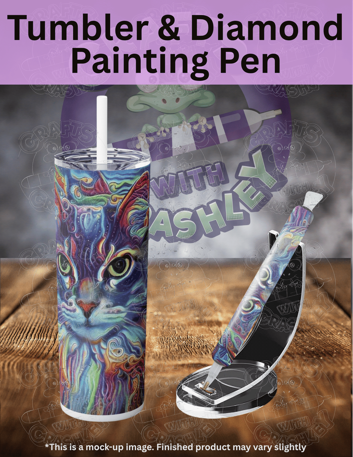 "Cleo the Colorful Long Hair Cat" by ©Peggy Collins Premium Accessories for Diamond Painting