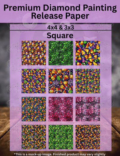 Stained Glass Halloween Combo Pack Premium Release Paper for Diamond Painting
